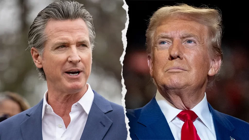 Newsom Trump Split